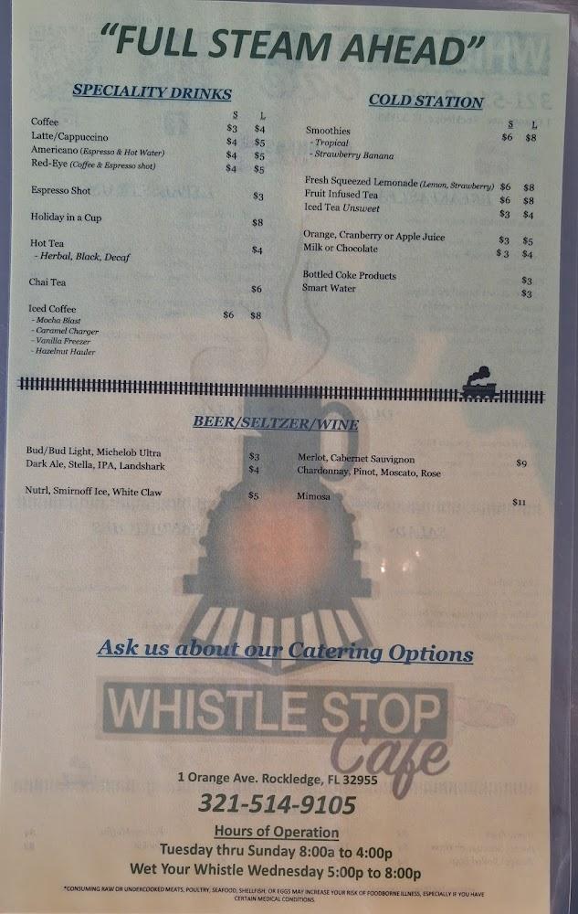 Whistle Stop Cafe Menu image 2